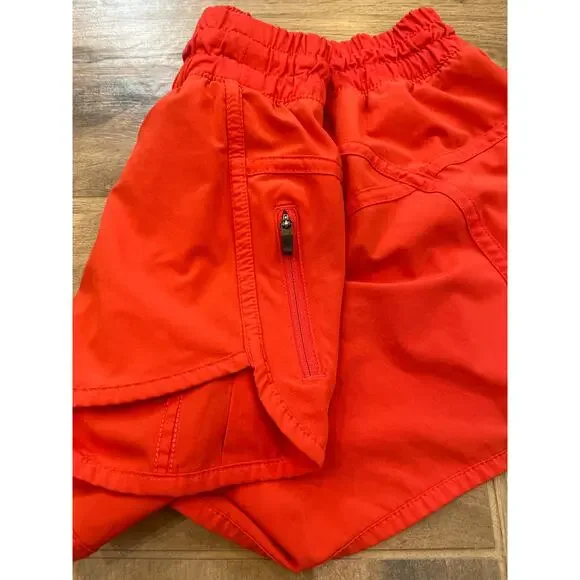 Lululemon Track That Athletic Short Women’s 4 Solar Orange 4” Inseam LR - Picture 4 of 5